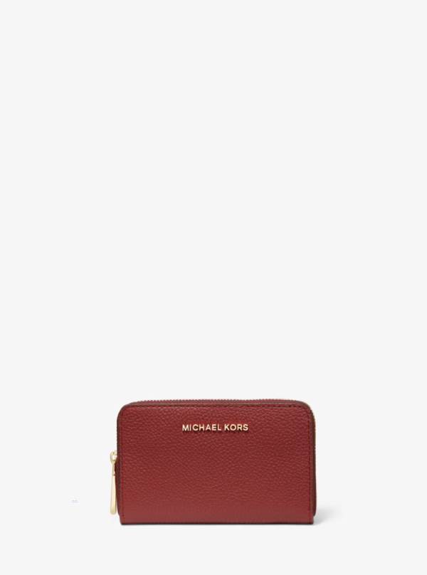 Damske Penazenky Michael Kors Small Pebbled Leather Hnede - Doplnky Michael Kors Vypredaj | PXCIS-5962